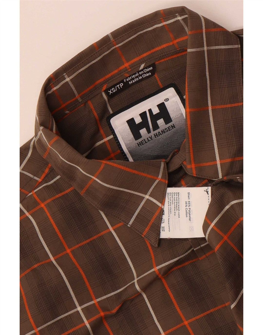 Helly Hansen Ανδρικό κοντομάνικο πουκάμισο XS καφέ από πολυεστέρα