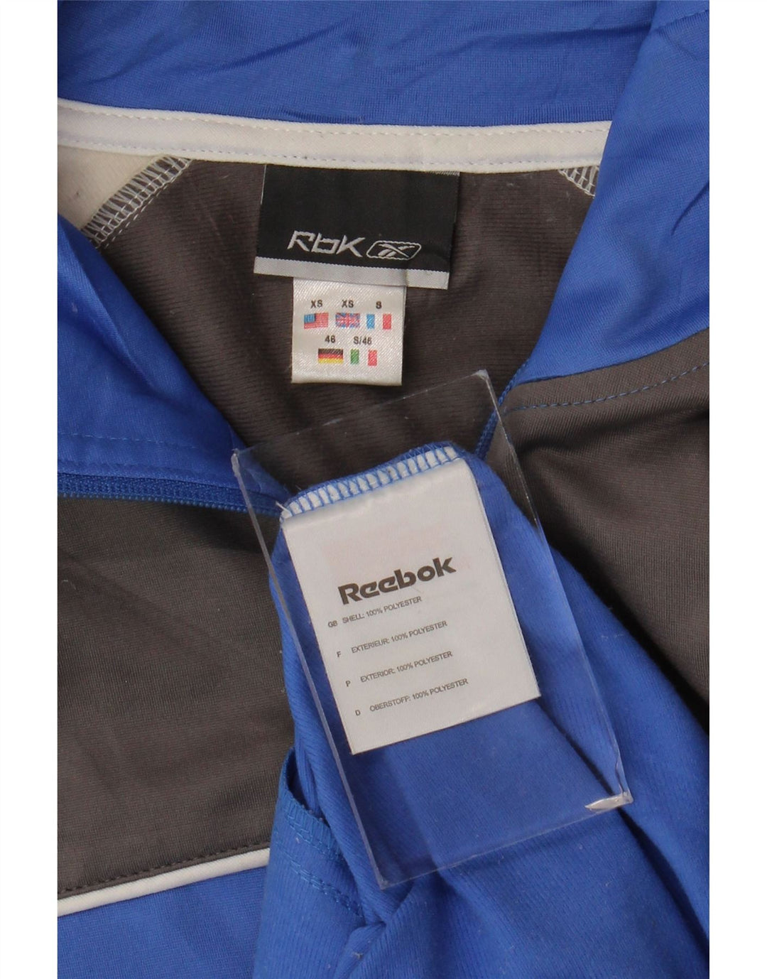 Ανδρική φόρμα Reebok Top Jacket XS Blue Colorblock Polyester