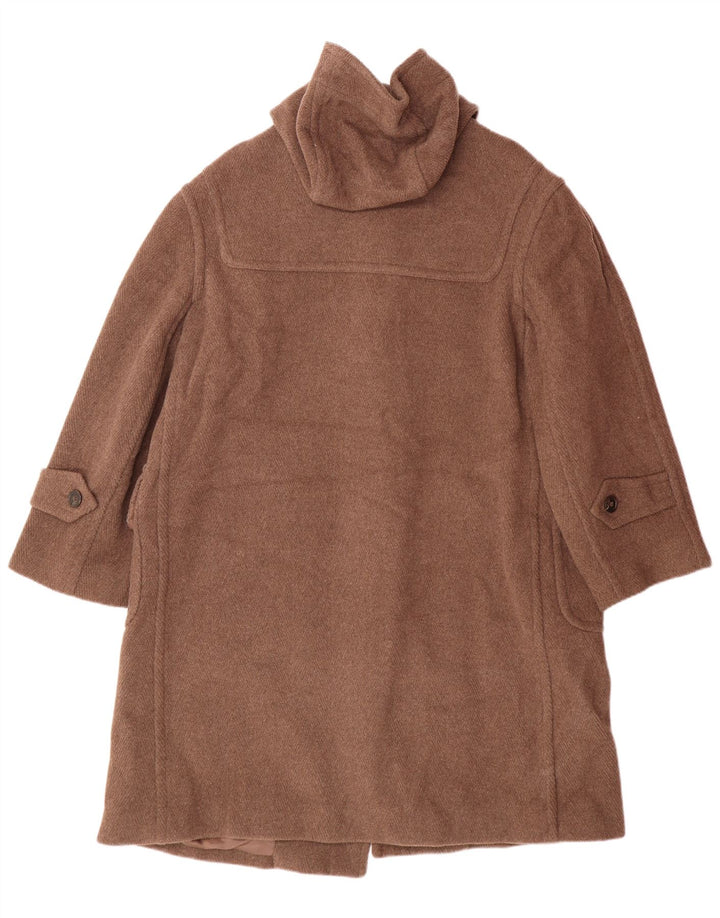 Jones New York Γυναικείο παλτό Duffle με κουκούλα UK 14 Κλασικό μεσαίο καφέ μαλλί