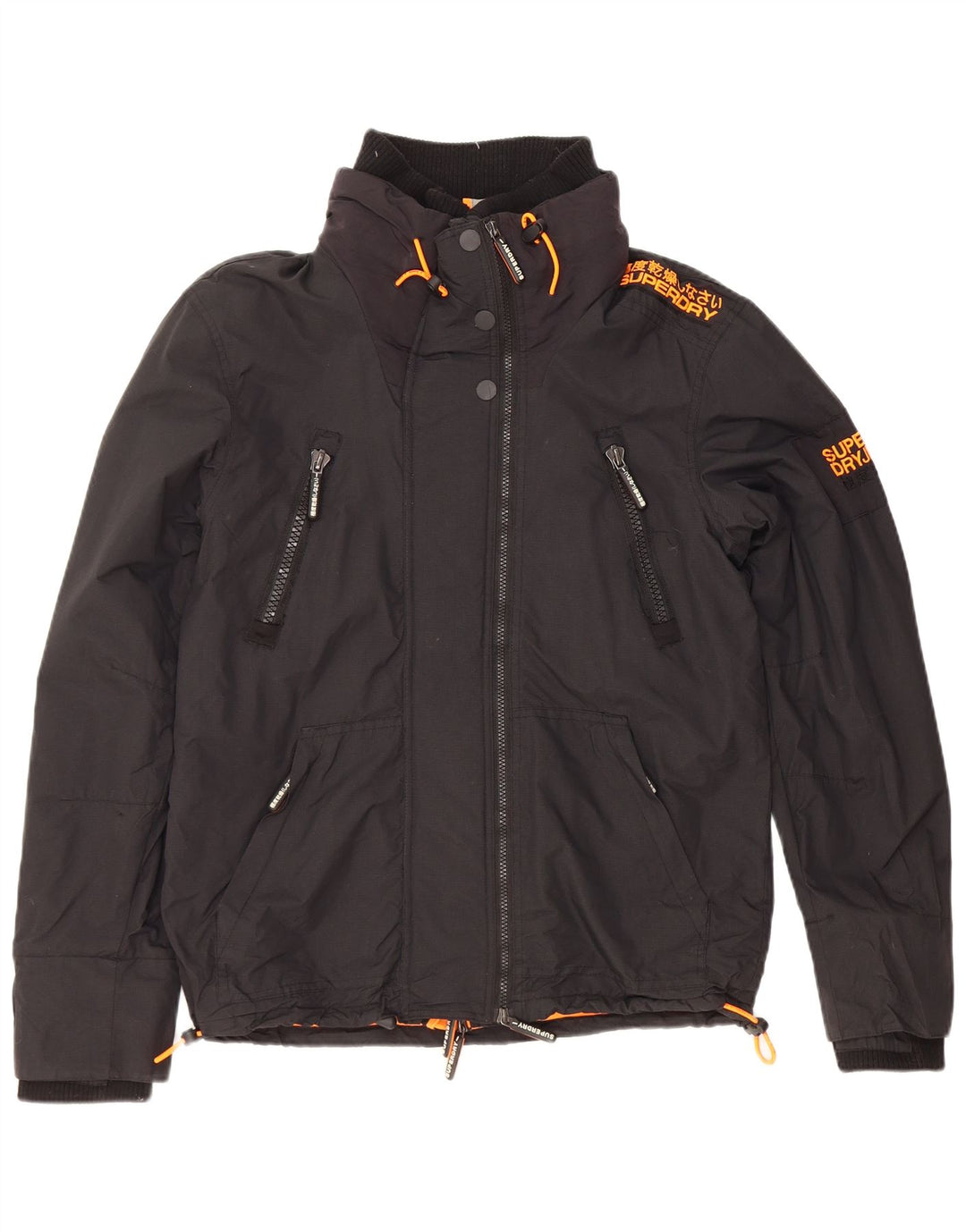 Superdry Γυναικείο Αντιανεμικό Μπουφάν UK 16 Large Black Nylon