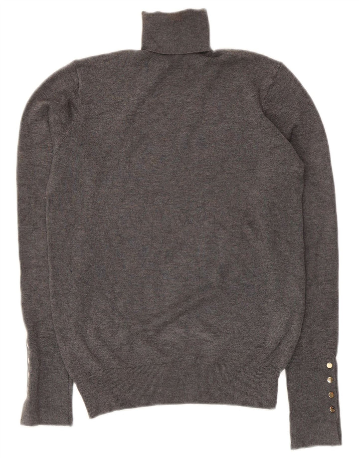Zara Γυναικείο πουλόβερ με ρολό λαιμόκοψη UK 8 Small Grey