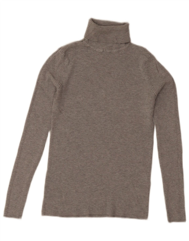 Marks & Spencer Γυναικείο πουλόβερ με ρολό λαιμόκοψη UK 8 Small Grey Viscose