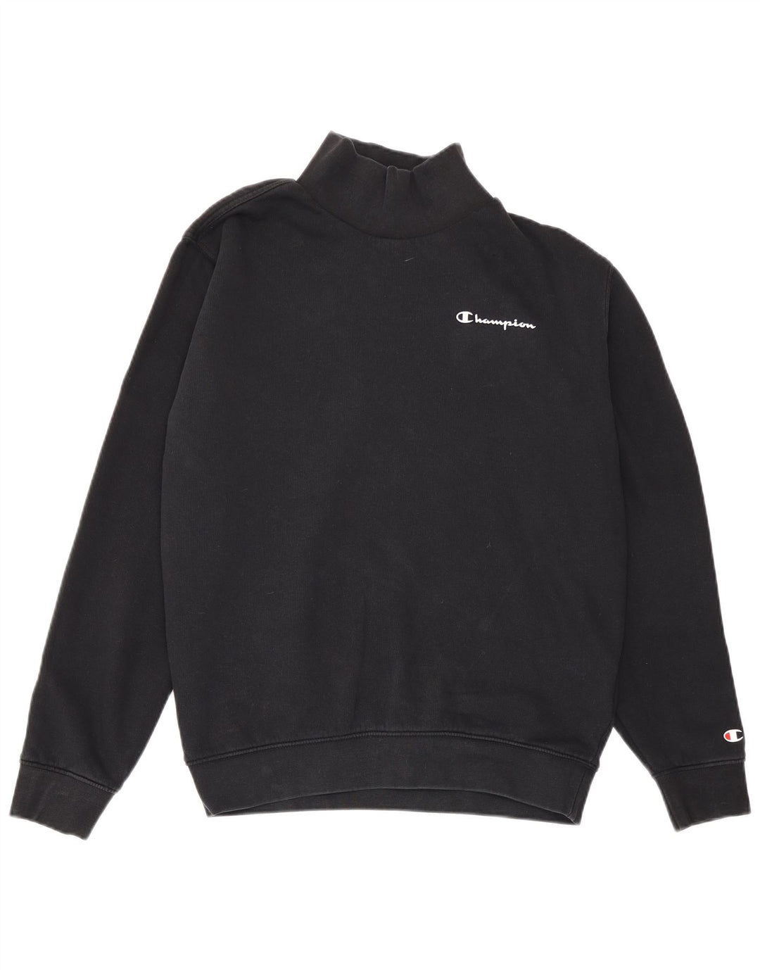 Champion Γυναικείο φούτερ μεγάλου μεγέθους Jumper UK 10 Small Black Cotton