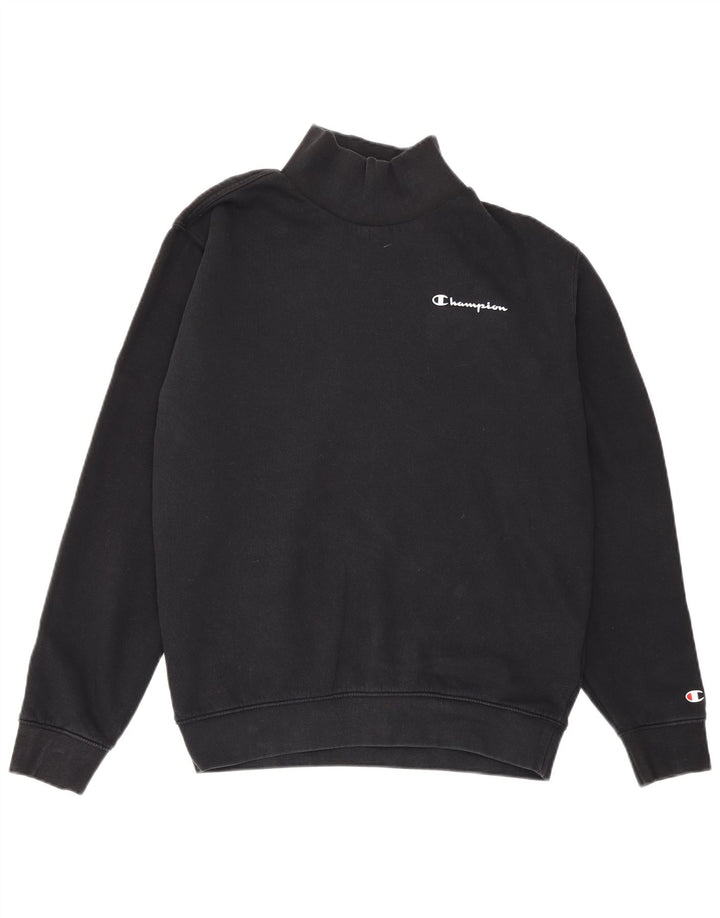 Champion Γυναικείο φούτερ μεγάλου μεγέθους Jumper UK 10 Small Black Cotton