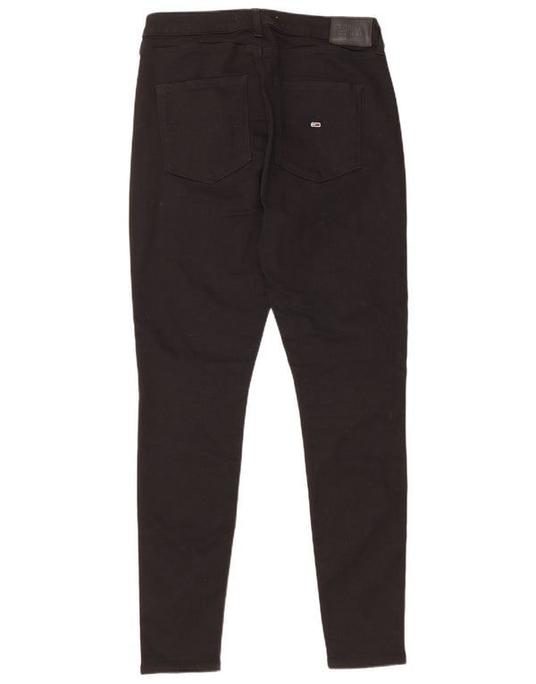 TOMMY HILFIGER Womens Skinny Jeans W30 L30 Black Cotton