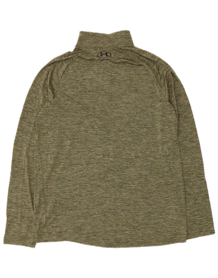 Ανδρική φόρμα πουλόβερ με φερμουάρ Under Armour Top Medium Khaki Flecked