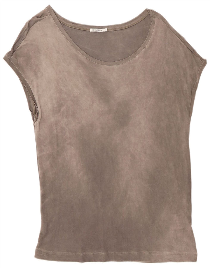 Γυναικείο T-Shirt Marella Top UK 14 Medium Grey Viscose