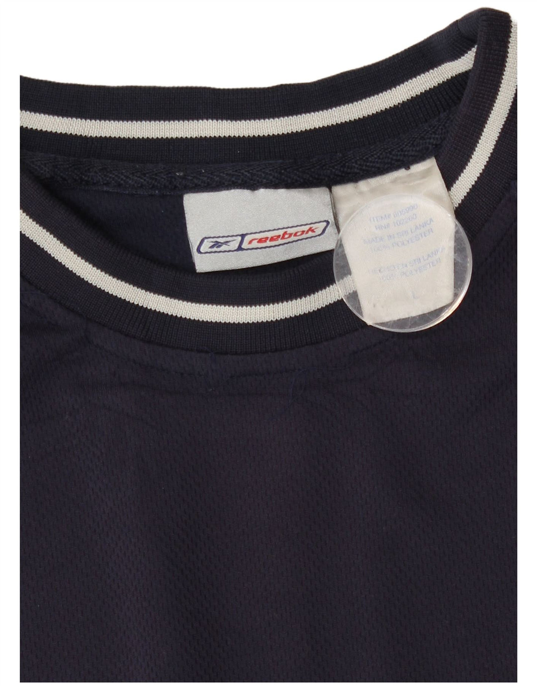 Ανδρικό T-Shirt Reebok Top Large Navy Blue Polyester