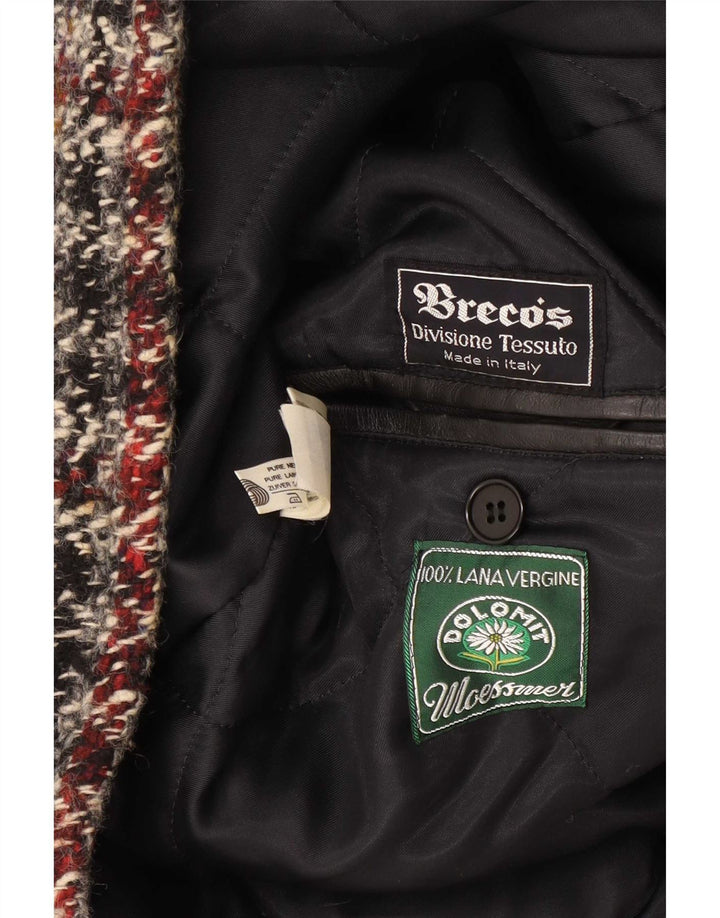 Breco's Mens Double Breasted Blazer Jacket IT 48 Medium πολύχρωμο Check