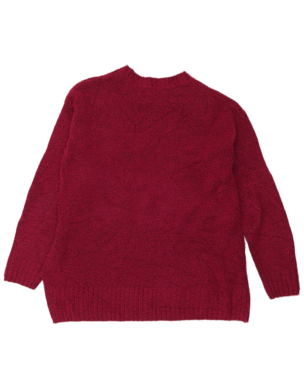 Marks & Spencer Γυναικείο πουλόβερ με λαιμόκαυστο UK 10 Small Burgundy