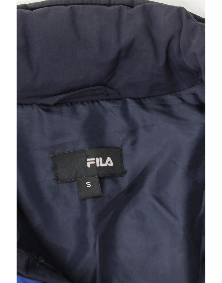 Ανδρικό μπουφάν FILA με επένδυση UK 36 Small Navy Blue Colorblock Πολυαμίδιο