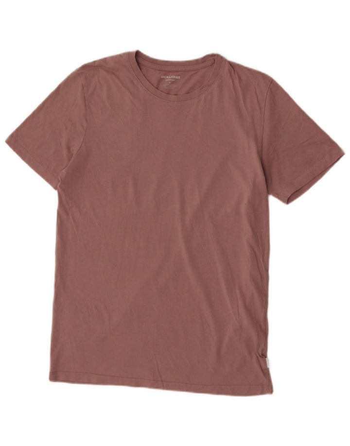 Jack & Jones Ανδρικό T-Shirt Top Μεσαίο Ροζ Βαμβακερό