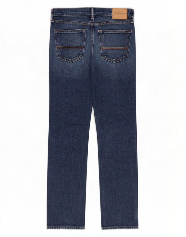 Abercrombie & Fitch Boys Straight Jeans 13-14 ετών W26 L28 Μπλε βαμβακερό