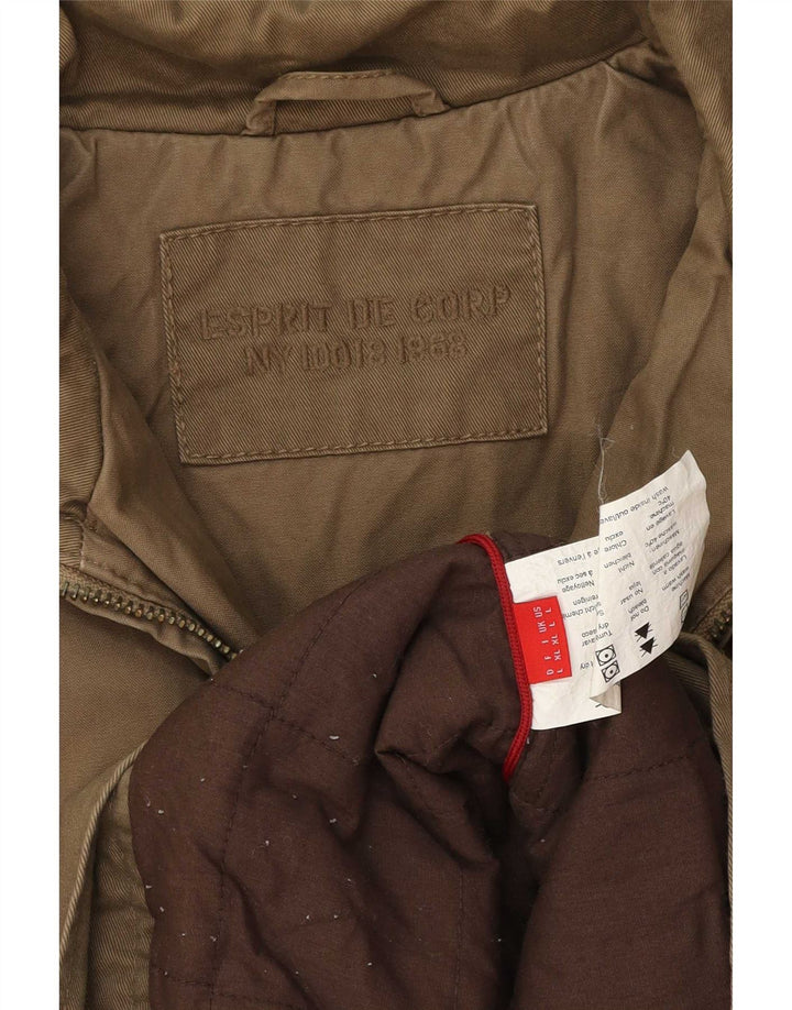 Esprit Mens Utility Jacket UK 40 Large Brown Βαμβακερό