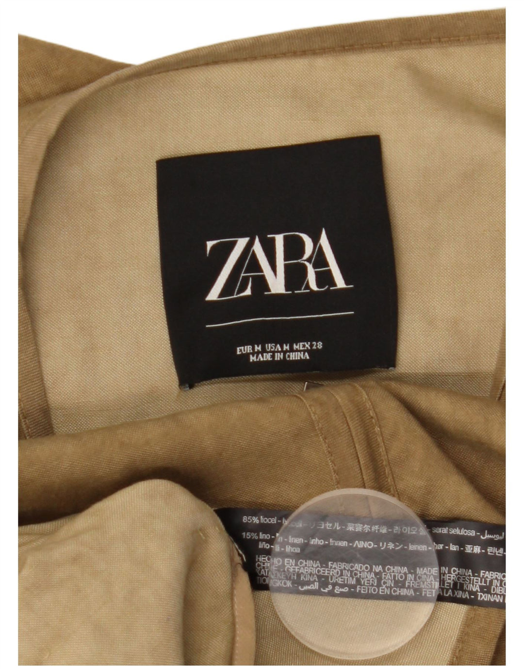 Γυναικείο φόρεμα ZARA UK 14 Medium Green Lyocell