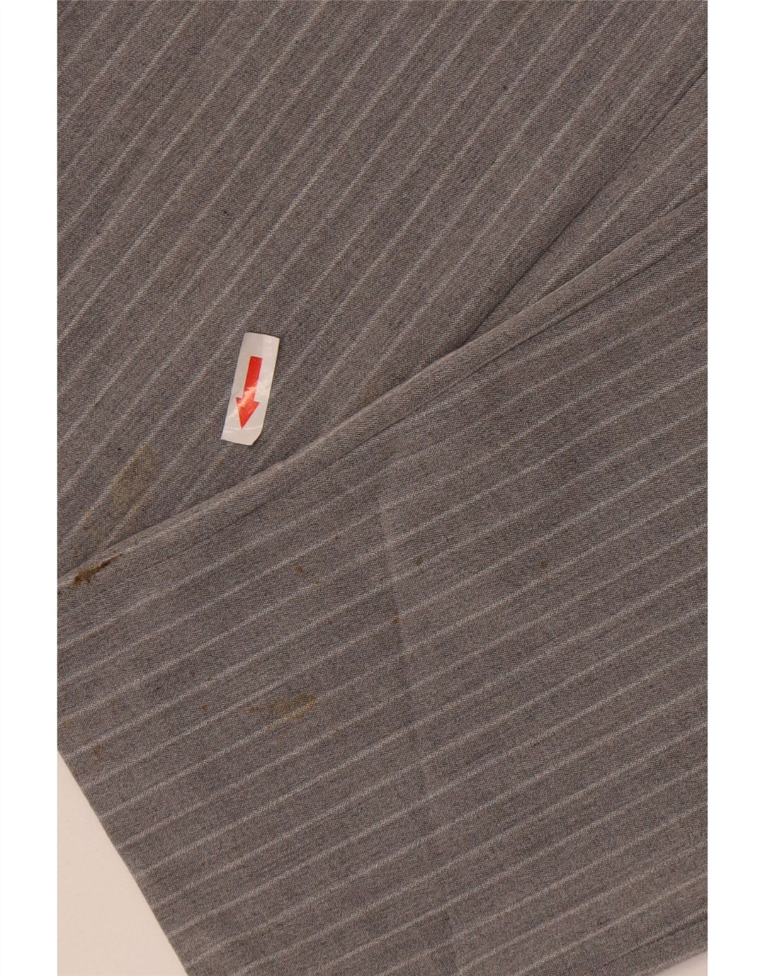 Zara Ανδρικό Slim παντελόνι Chino Μικρό W29 L30 Γκρι ριγέ πολυεστέρα