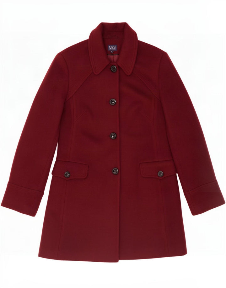 Marks & Spencer Γυναικείο Πανωφόρι UK 12 Medium Burgundy Polyester