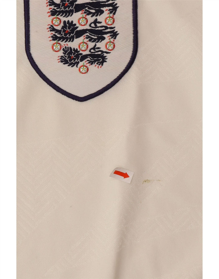 UMBRO Ανδρική Αγγλία 1993-1994 Home Graphic Polo Shirt XL Λευκός Πολυεστέρας