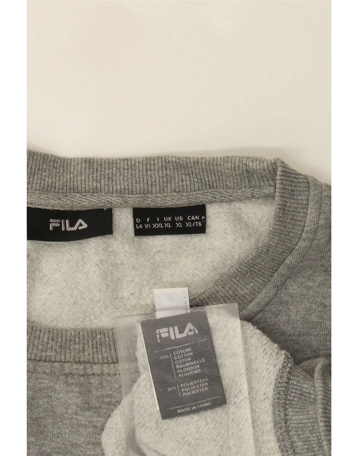 Ανδρικό γραφικό φούτερ Fila Jumper XL Γκρι βαμβακερό