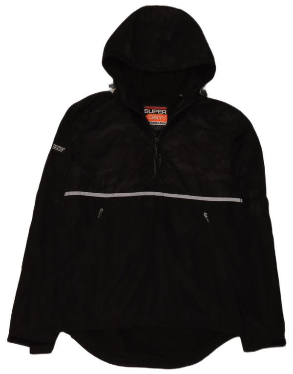 Superdry Ανδρικό πουλόβερ με κουκούλα Rain Jacket UK 40 Large Black Polyester
