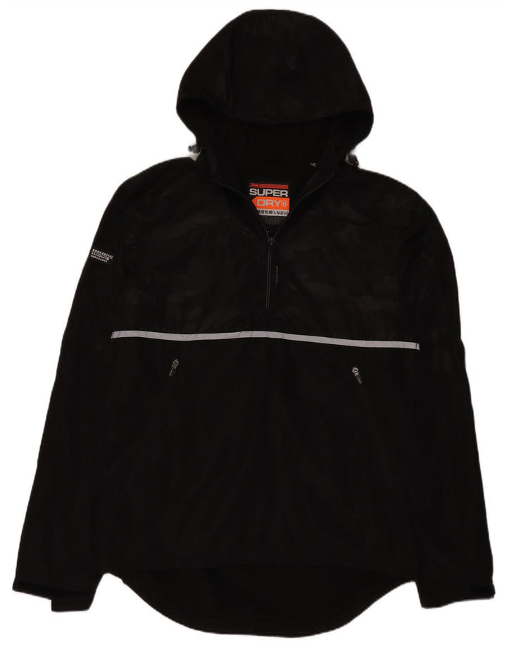 Superdry Ανδρικό πουλόβερ με κουκούλα Rain Jacket UK 40 Large Black Polyester