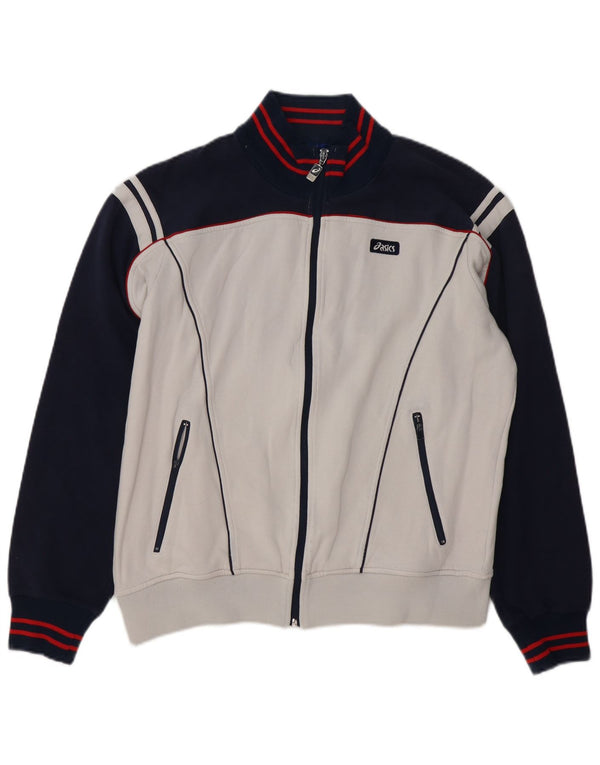 ASICS Ανδρική φόρμα φόρμας γραφικών Top Jacket Large White Colourblock