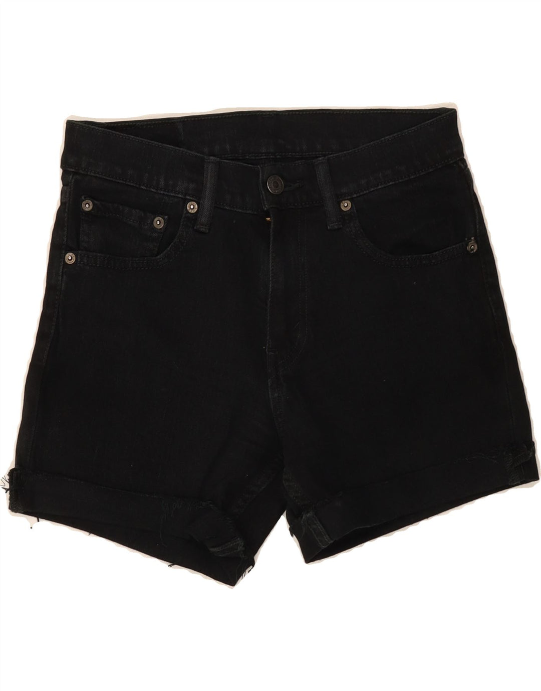 LEVI'S Womens Denim Shorts W29 Medium  Black Cotton Vintage Levi's and Second-Hand Levi's from Messina Hembry 