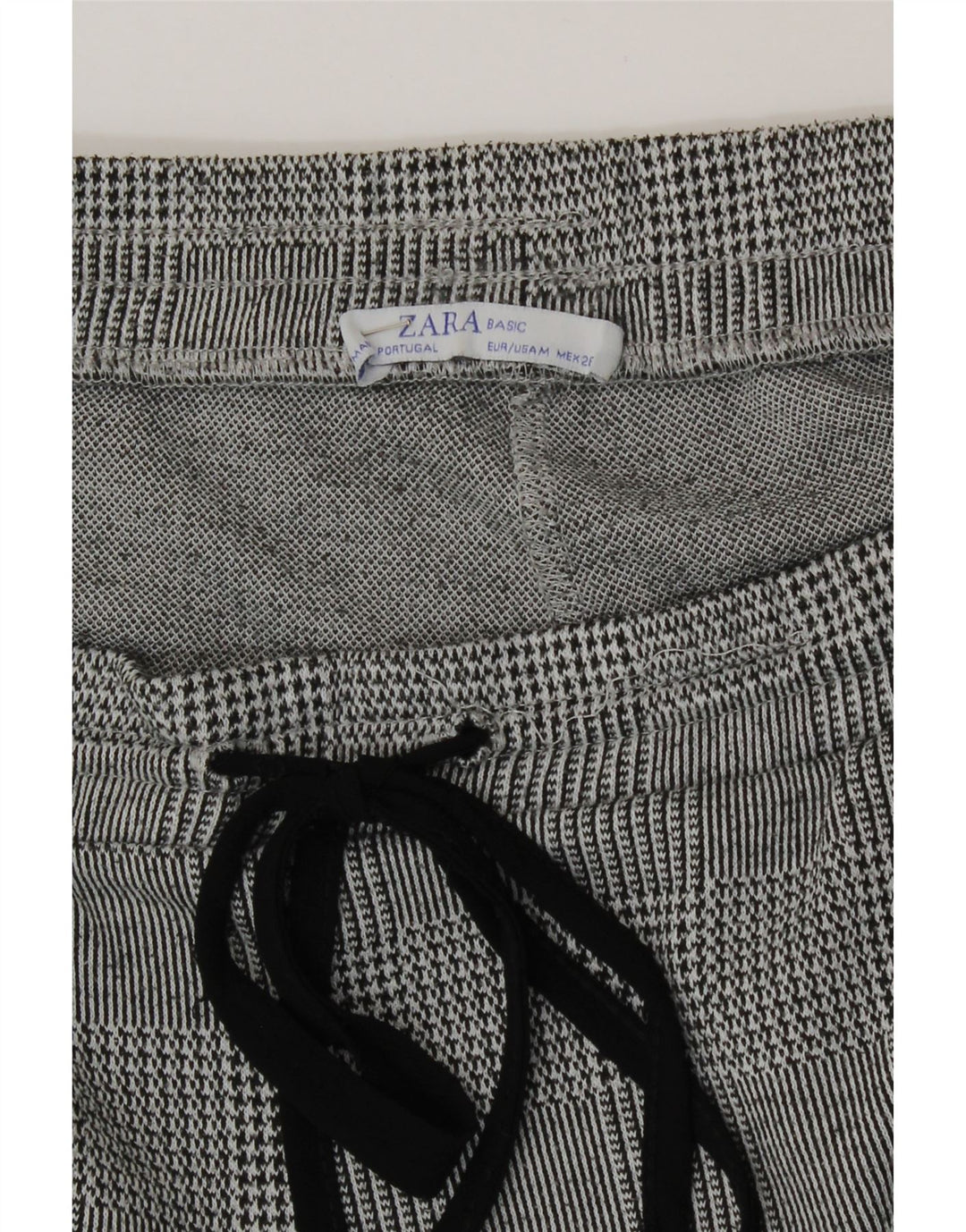Γυναικεία φόρμα Zara Crop Παντελόνι UK 12 Medium Grey Houndstooth