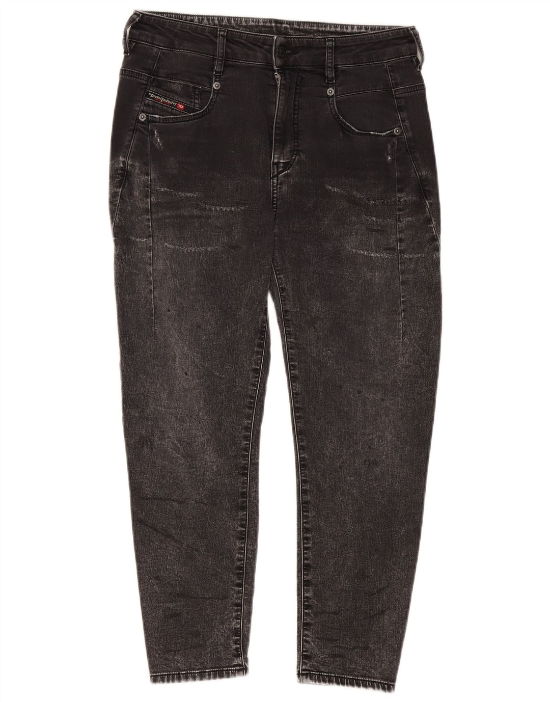 DIESEL Γυναικείο Crop Tapered Jeans W25 L24 Γκρι βαμβακερό
