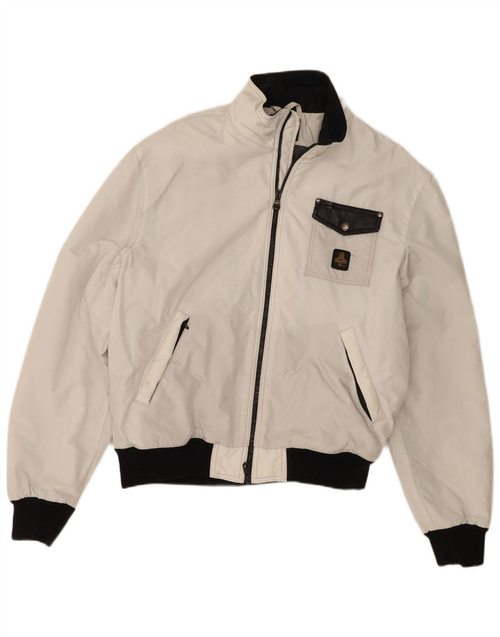 Ανδρικό μπουφάν Refrigiwear Bomber UK 40 Large White Colourblock Polyamide