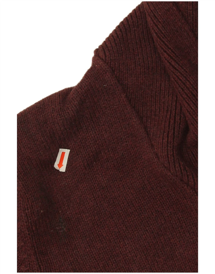 Ανδρικό πουλόβερ Marks & Spencer Blue Harbour Shawl Neck Jumper Medium Burgundy