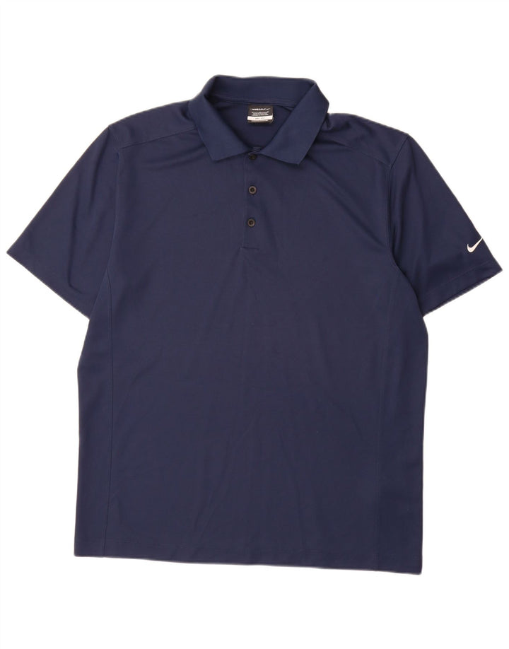 Ανδρικό μπλουζάκι Nike Dri Fit Polo με μεγάλο μπλε ναυτικό πολυεστέρα