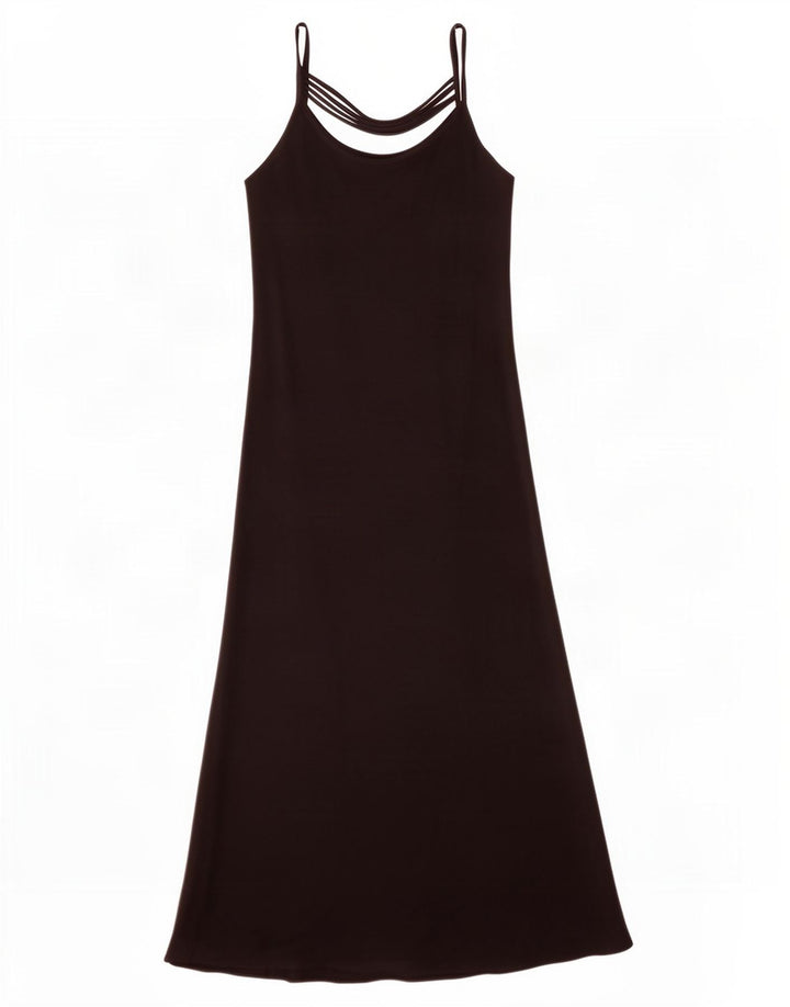 Just Elegance Γυναικείο Αμάνικο Maxi Φόρεμα UK 16 Large μαύρο πολυεστέρα