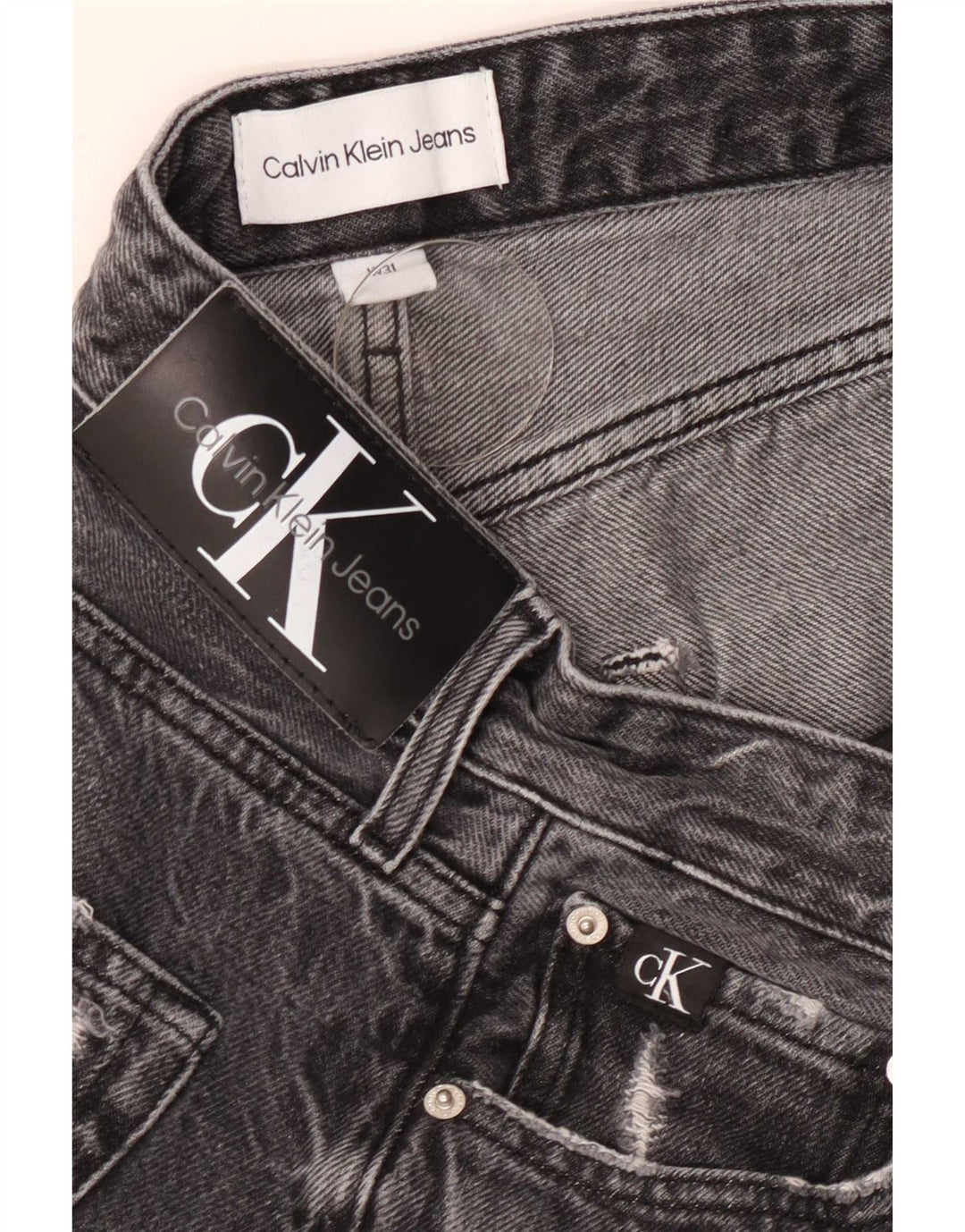 Ανδρικό τζιν Calvin Klein Distressed Slim W31 L27 Grey
