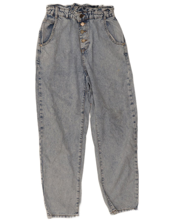 Zara Γυναικείο Ψηλόμεσο Χαλαρό Τζιν EU 36 XS W26 L26 Μπλε βαμβακερό