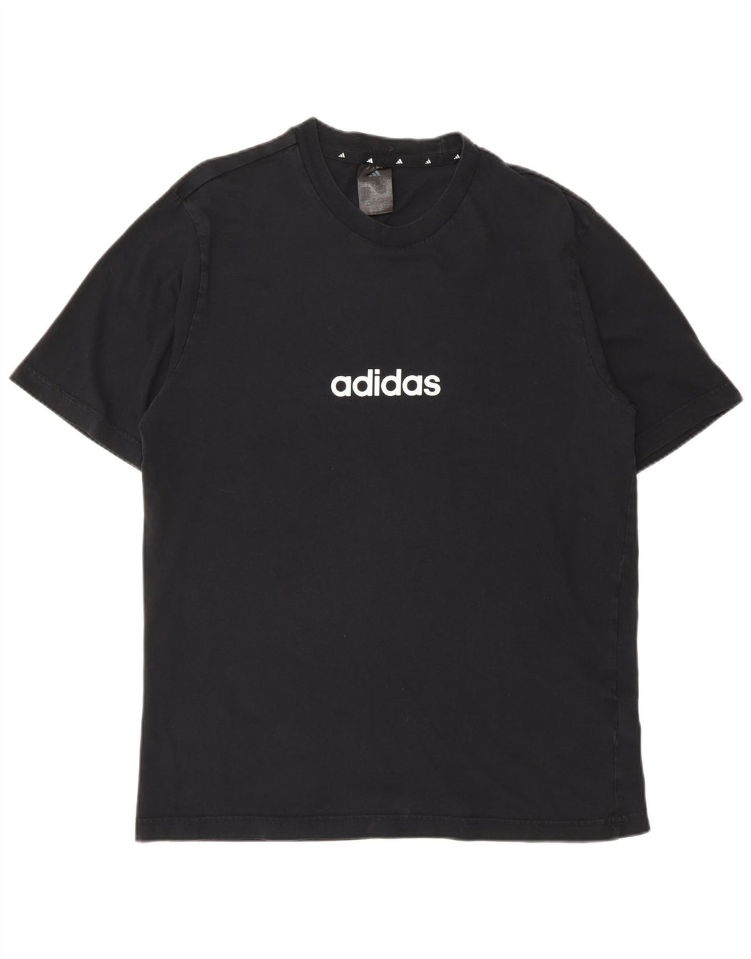 Ανδρικό γραφικό T-Shirt ADIDAS Top Μεσαίο μαύρο βαμβακερό