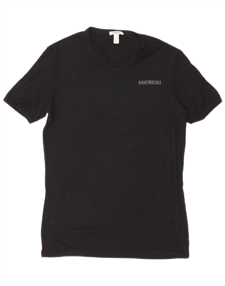Ανδρικό T-Shirt Bikkembergs Top UK 38 Medium Black Modal