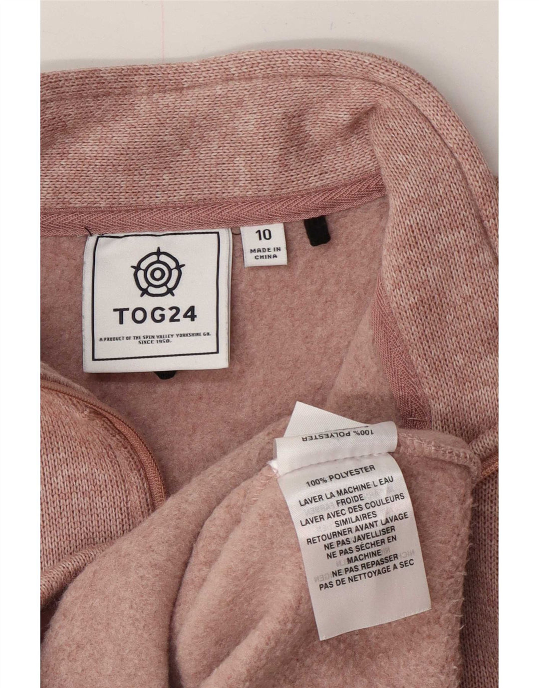 Tog 24 Γυναικείο φούτερ με φερμουάρ πουκάμισο Jumper UK 10 Small Pink