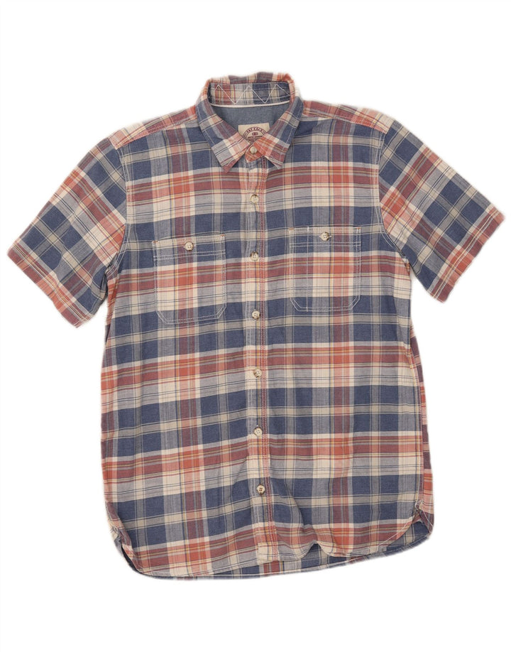 Ανδρικό κοντομάνικο πουκάμισο Fat Face Small Blue Check Cotton