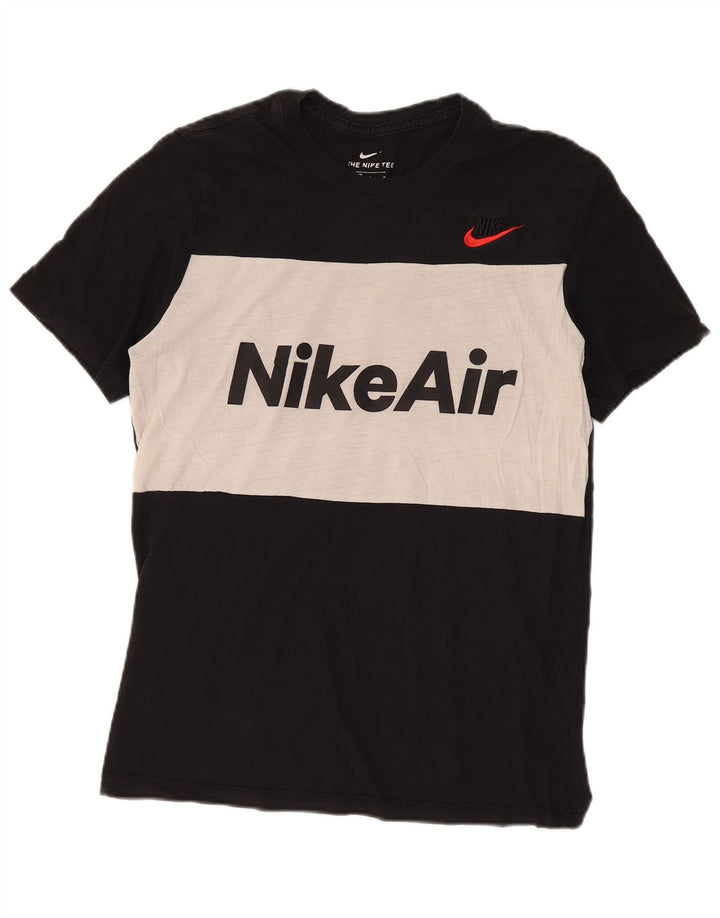 Ανδρικό γραφικό μπλουζάκι Nike, μεσαίο μαύρο χρώμα, βαμβακερό