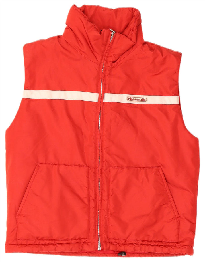 ELLESSE Γυναικείο Oversized padded Gilet UK 10 Small Red