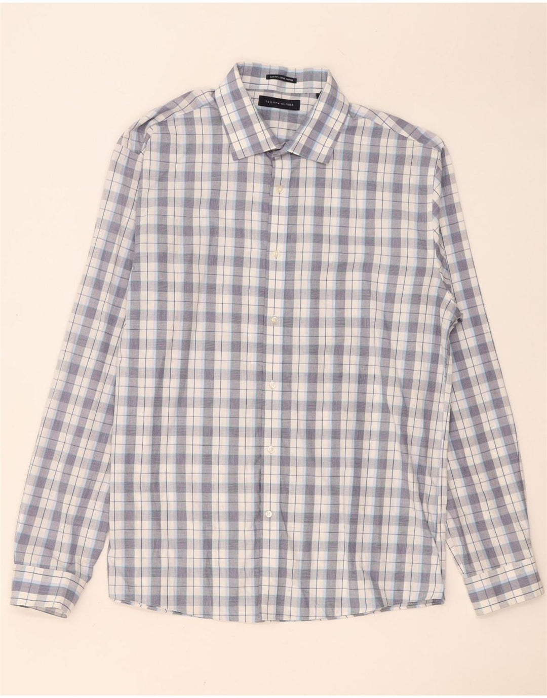 Ανδρικό πουκάμισο Tommy Hilfiger Size 16 1/2 Large Blue Check