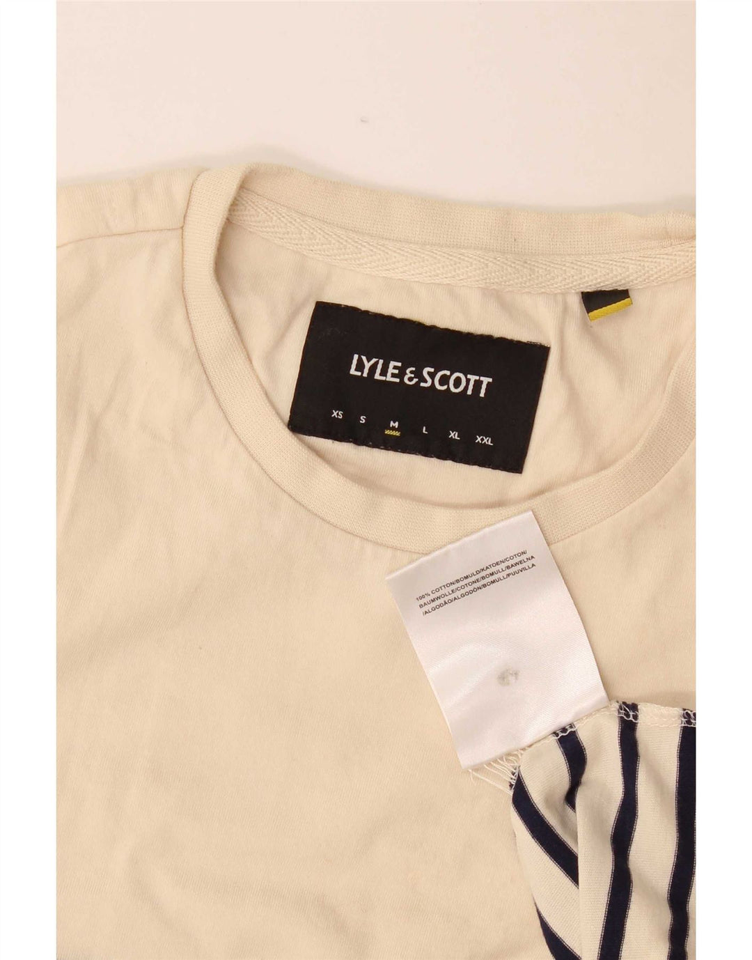 Ανδρικό T-Shirt Lyle & Scott Top Βαμβακερό μεσαίο μπεζ ριγέ