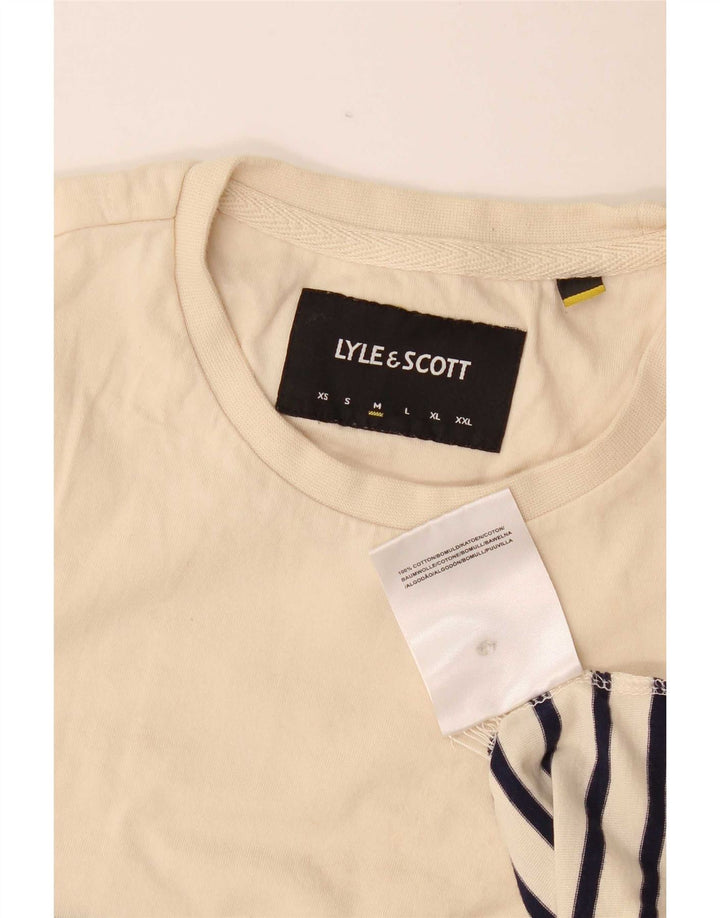 Ανδρικό T-Shirt Lyle & Scott Top Βαμβακερό μεσαίο μπεζ ριγέ
