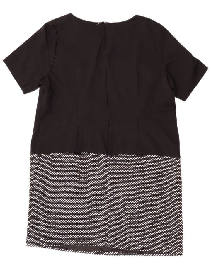 Marks & Spencer Γυναικείο Φόρεμα Shift UK 20 2XL Μαύρο γεωμετρικό βαμβακερό