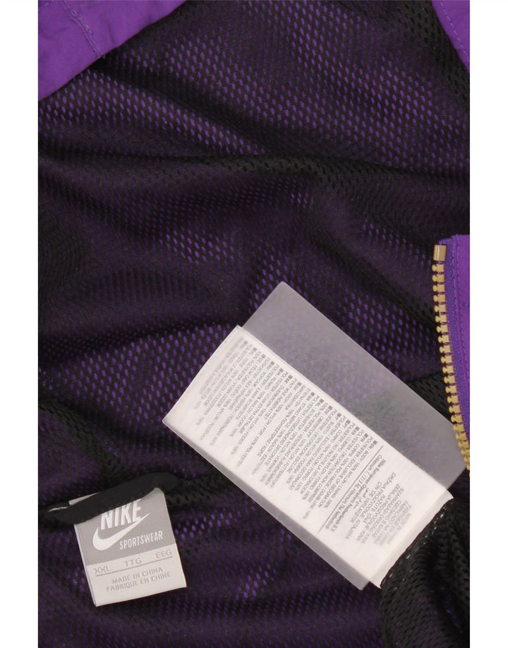 Ανδρική φόρμα αθλητικής φόρμας Nike με κουκούλα πουλόβερ 2XL πορφυρό νάιλον