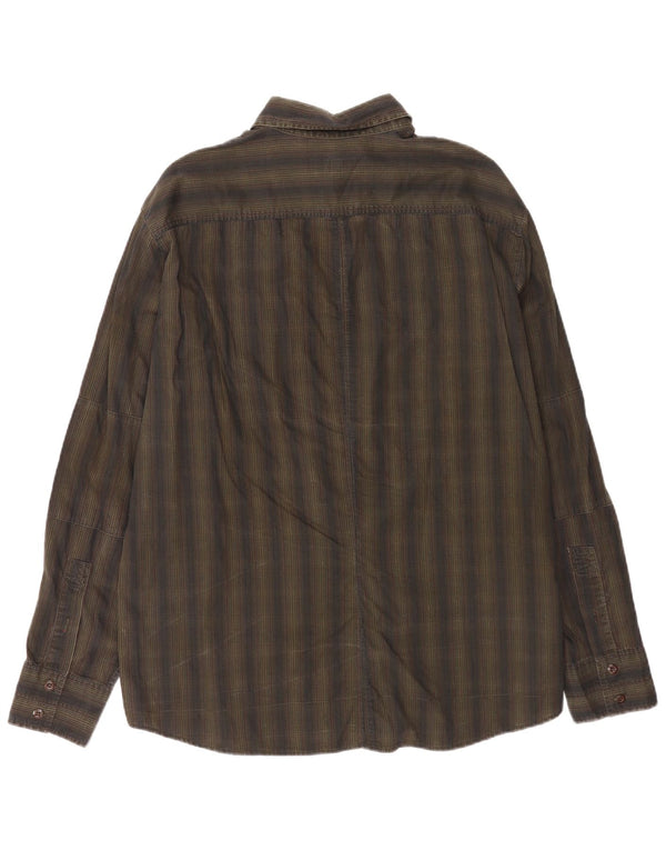 Ανδρικό πουκάμισο Trussardi Jeans 3XL Πράσινο ριγέ βαμβακερό