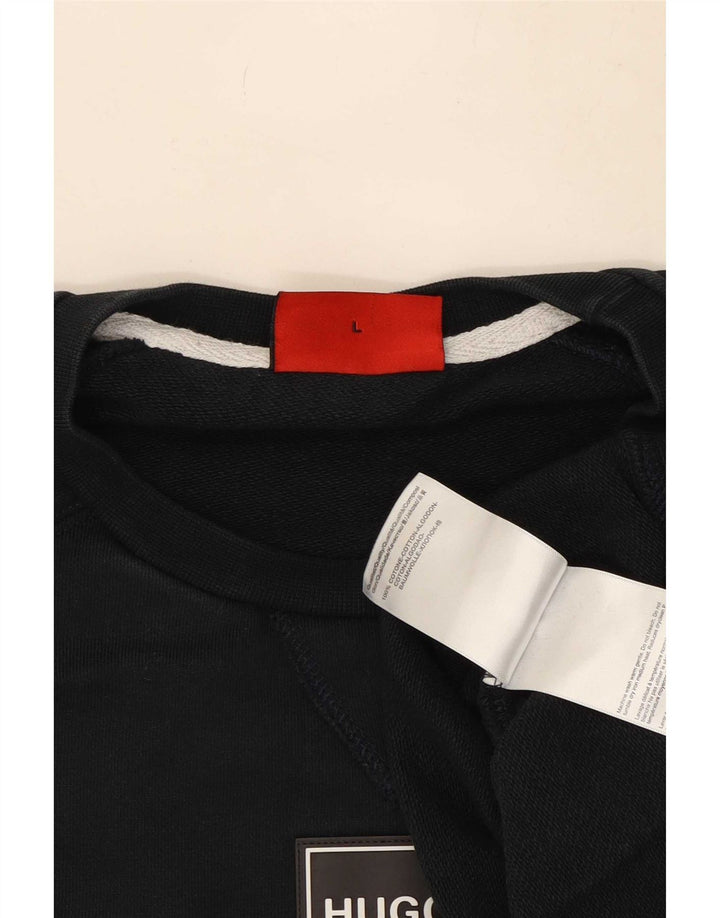 Ανδρικό φούτερ Hugo Boss Jumper Large Navy Blue από βαμβάκι
