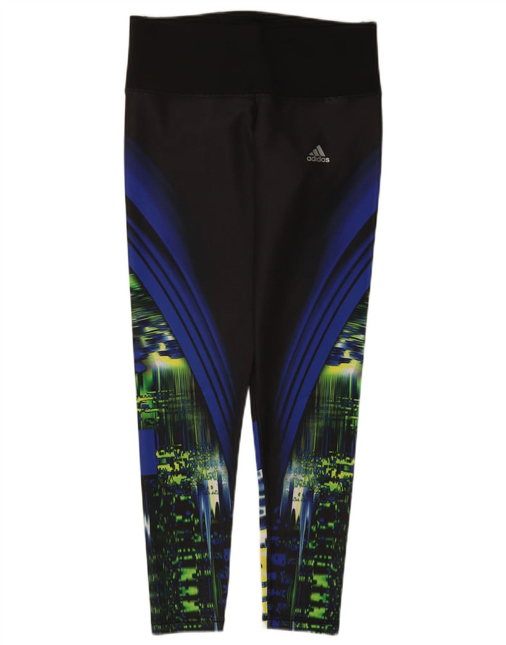 Γυναικεία κολάν Adidas Climalite Abstract Pattern UK 8/10 Small Black