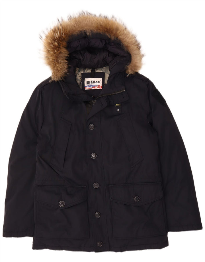 Ανδρικό μπουφάν Parka με κουκούλα BLAUER UK 42 XL Navy Blue